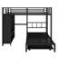 Lit superposé en métal avec garde-robe, lit gigogne, bureau pliable, échelles-806711185