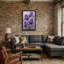 Plantes et fleurs, fleurs d'iris mauves sur toile-969122675