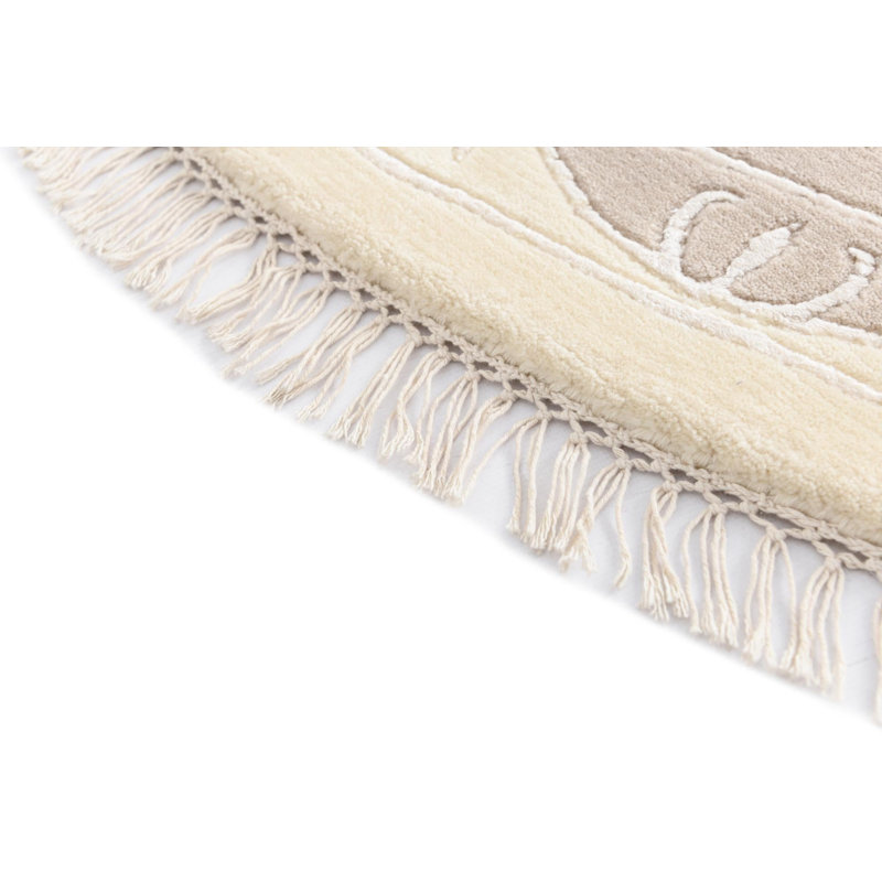 Tapis rond beige clair Howard