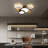 Geometric Flush Mount LED Ceiling Light in Gold & Black