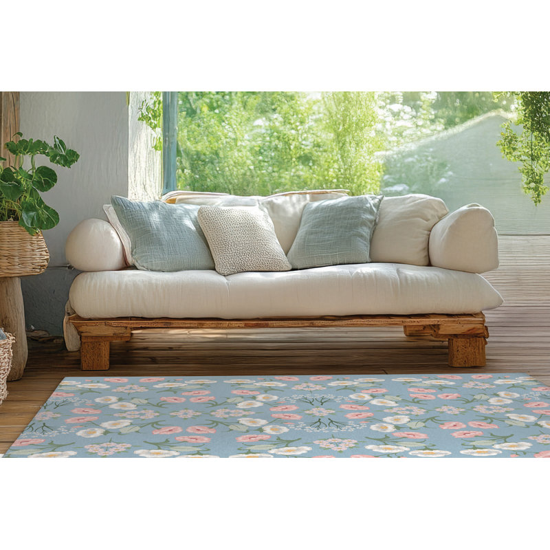 Tapis d'extérieur May Flowers, Rectangulaire 2 pi x 3 pi