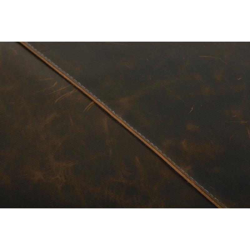 Macon Leather Ottoman, Bark (KL232-80)