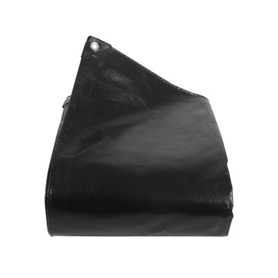 Bâche renforcée pour bassin de 4,57 m x 6,10 m (15 pi x 20 pi) avec ourlet et œillets, en polyéthylène de 0,36 mm (14 mil) d'épaisseur, pour jardins aquatiques et fontaines, noire.