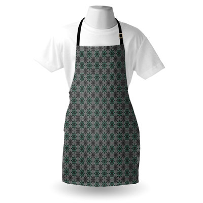East Urban Home Marine Apron Unisex Ship Wheels Adult Size Dimgray Dark Grey
