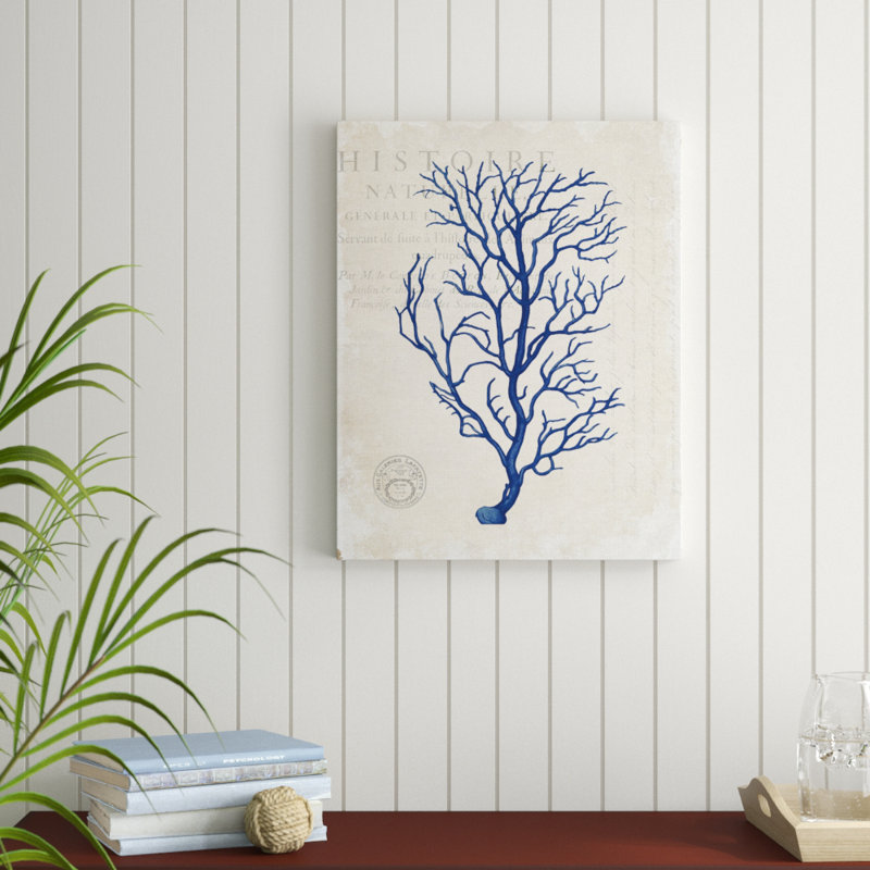 « marine blue corail », reproduction sur toile tendue, H 14 po x l 11 po x P 1,5 po