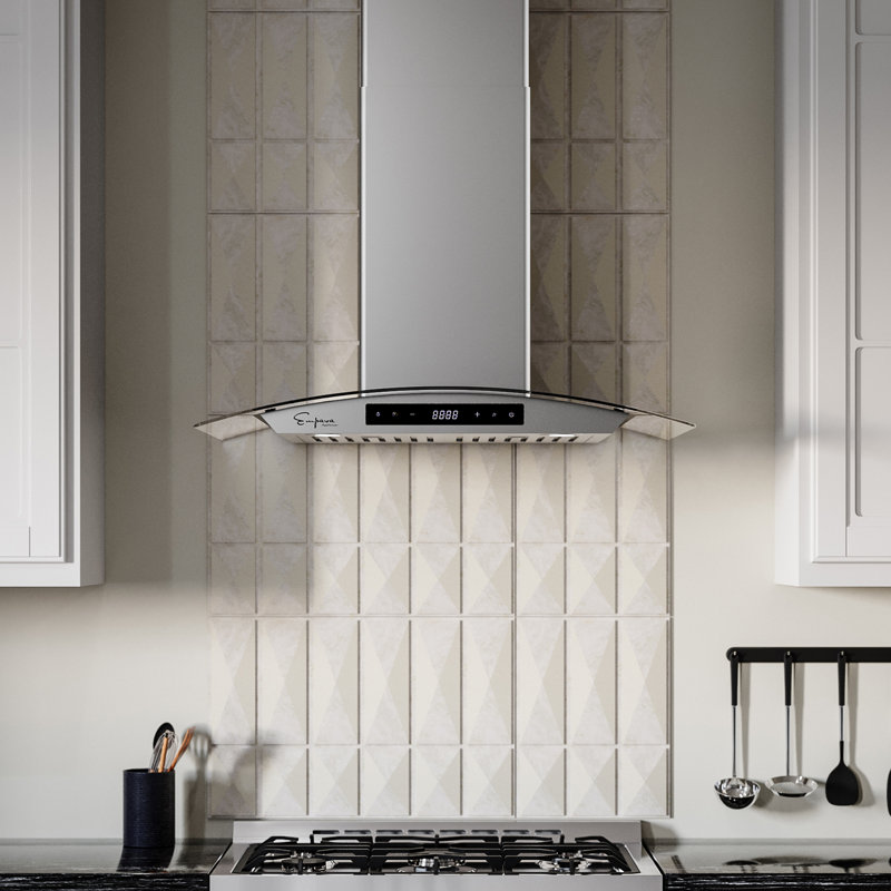 Hotte murale convertible 30 pouces 400 CFM en argent