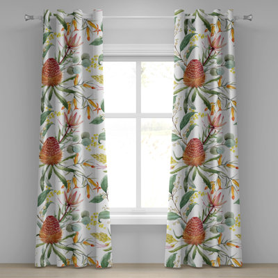 Edengrace Semi Sheer Curtain Pair