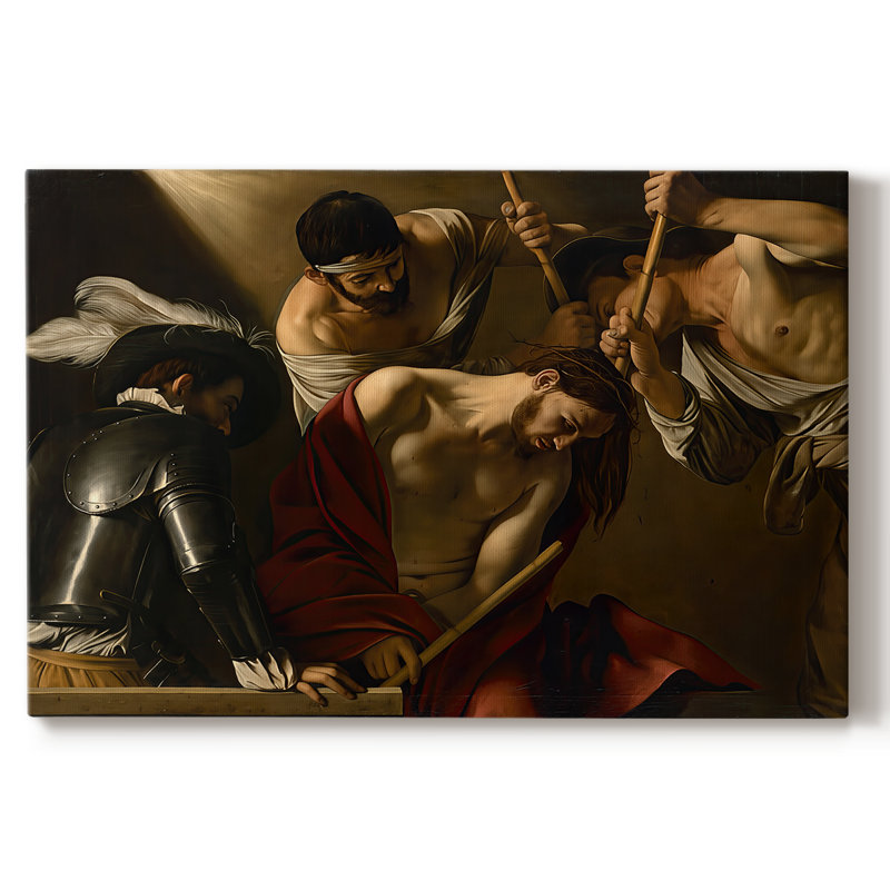 Le couronnement d'épines (version de Vienne) - Toile tendue Caravaggio-Gallery - c. 1603-1607, 24 x 36