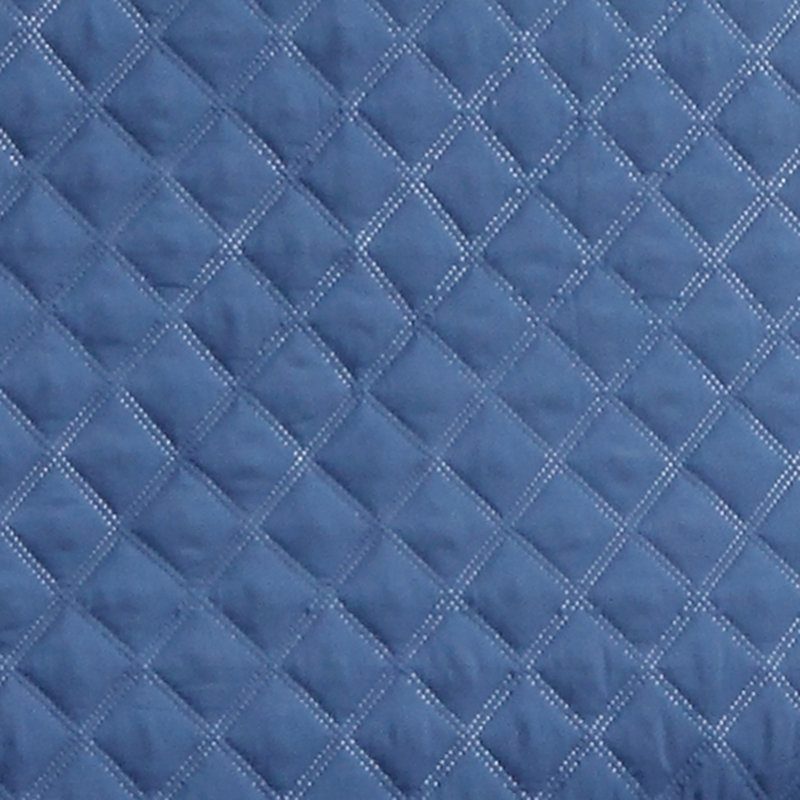 Polyester T-Cushion Sofa Slipcover, Navy/Gray 100% Polyester