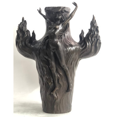Special Patina Sexy Erotic Nude Female Hot Cast Bronze Vase Figurine Statue Gift