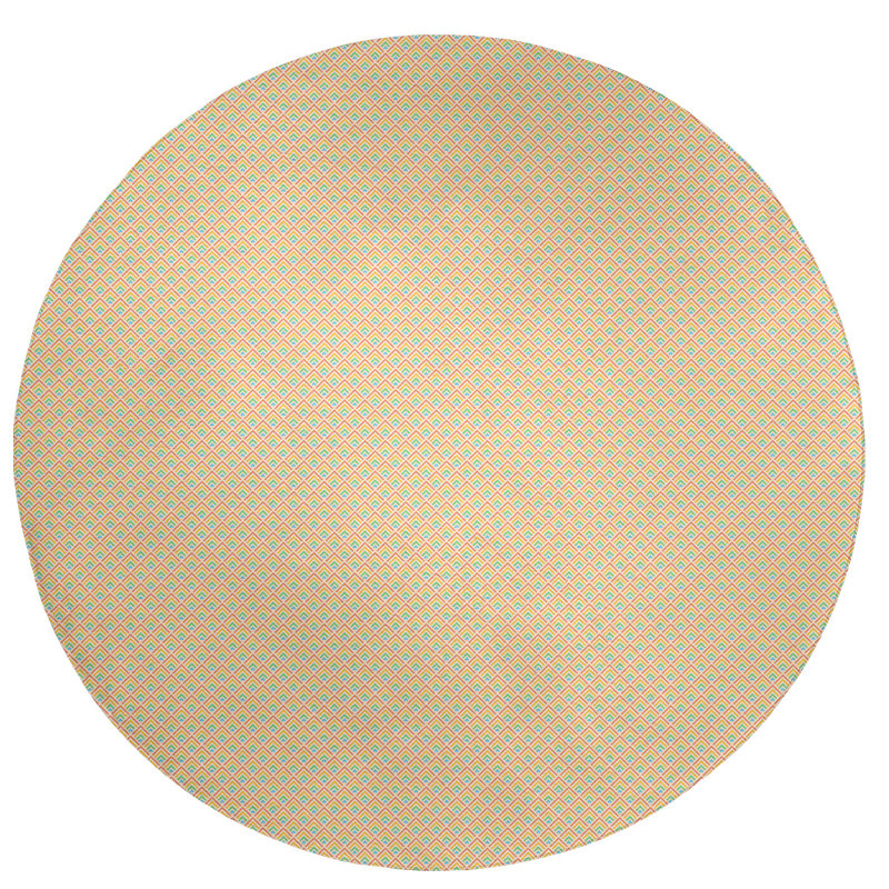Tapis zone orange dégradé, Rond 5 pi