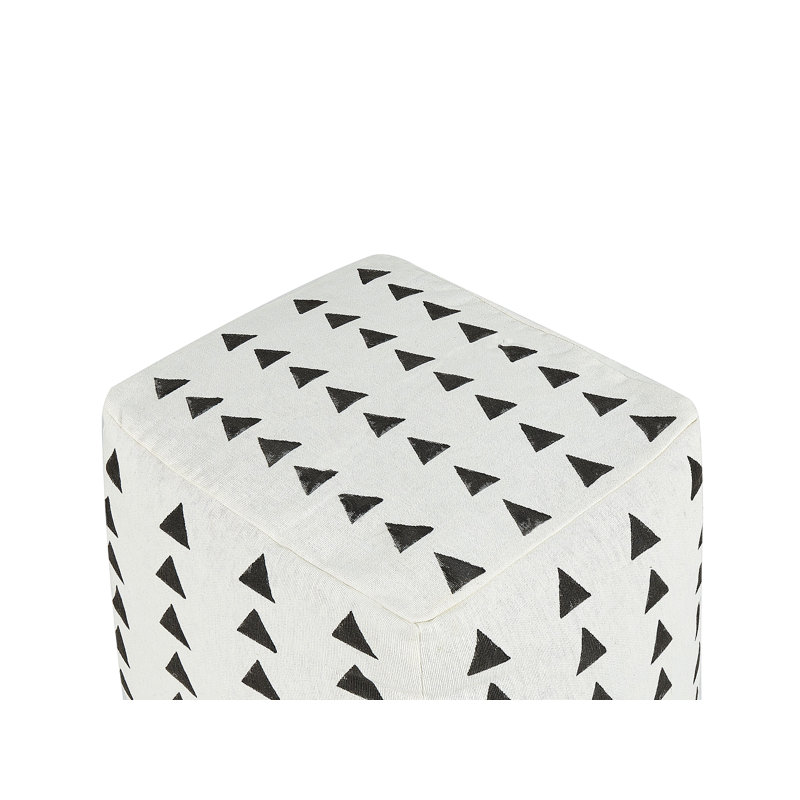 Docia 45cm Wide Square Geometric Pouffe Ottoman