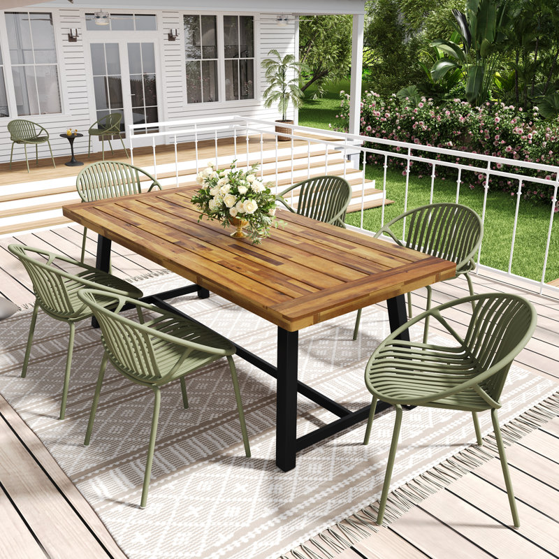 Ferrysburg Patio 7-Piece Dining Set, White