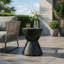 Table d'appoint / de table d'extérieur en béton léger MGO pour l'extérieur, marbre noir-689535611
