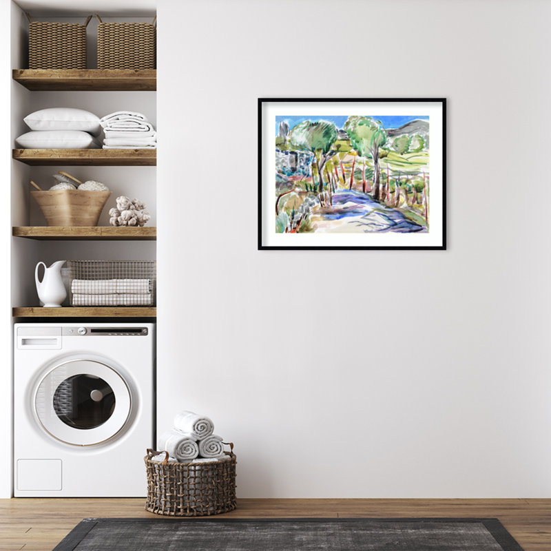 « Charline : Deux arbres dans le parc dÉtat Jack London », impression sur papier encadrée par Charline Print, Noir