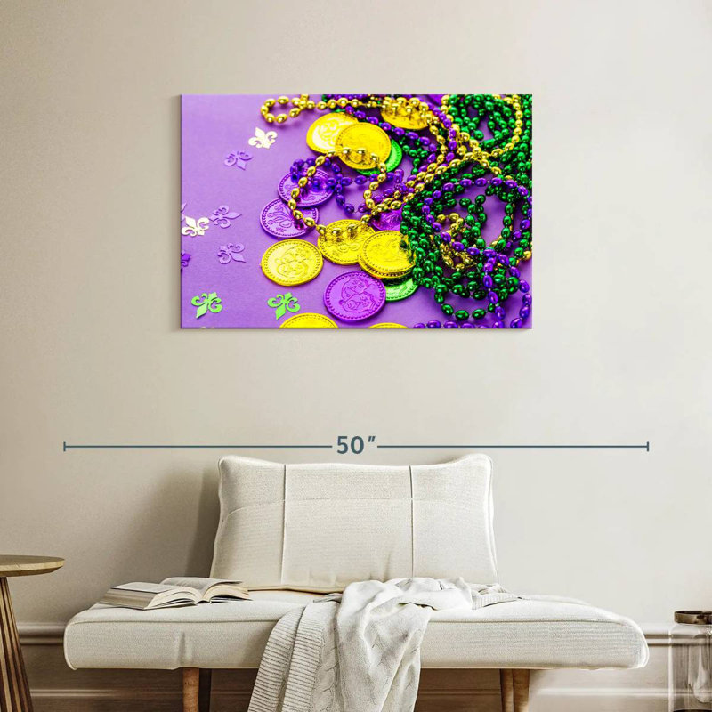 Lelend Mardi Gras Ornaments, 24'' H x 36'' W