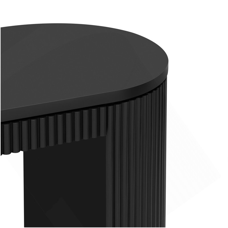 Curved Design Console Table With Unique Vertical Stripe Design ,Suitable For Living Room,Study And Entrance