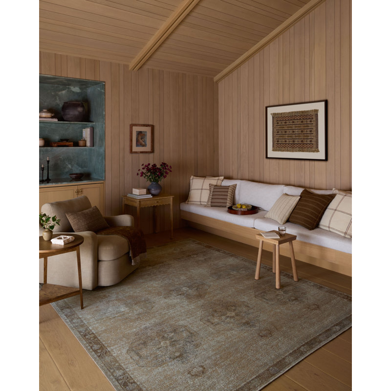 Amber Lewis x Loloi Cambria Mist / Natural Area Rug, Rectangle 2'3" x 3'9"