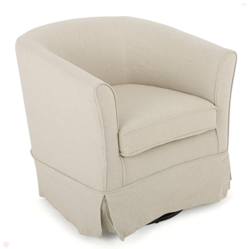Chaise pivotante avec housse amovible, Tissu naturel