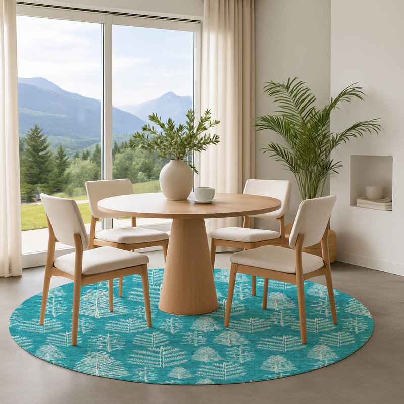 Tapis de qualité supérieure lavable à la machine AMF1813, Rond 8 pi