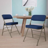 Ivadelle Upholstered Metal Folding Event Chairs with Padded Seats