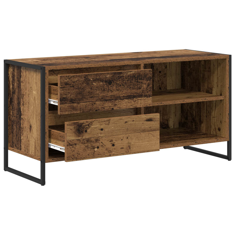 Unfinished TV Stand for TVs up to 43", Old Wood