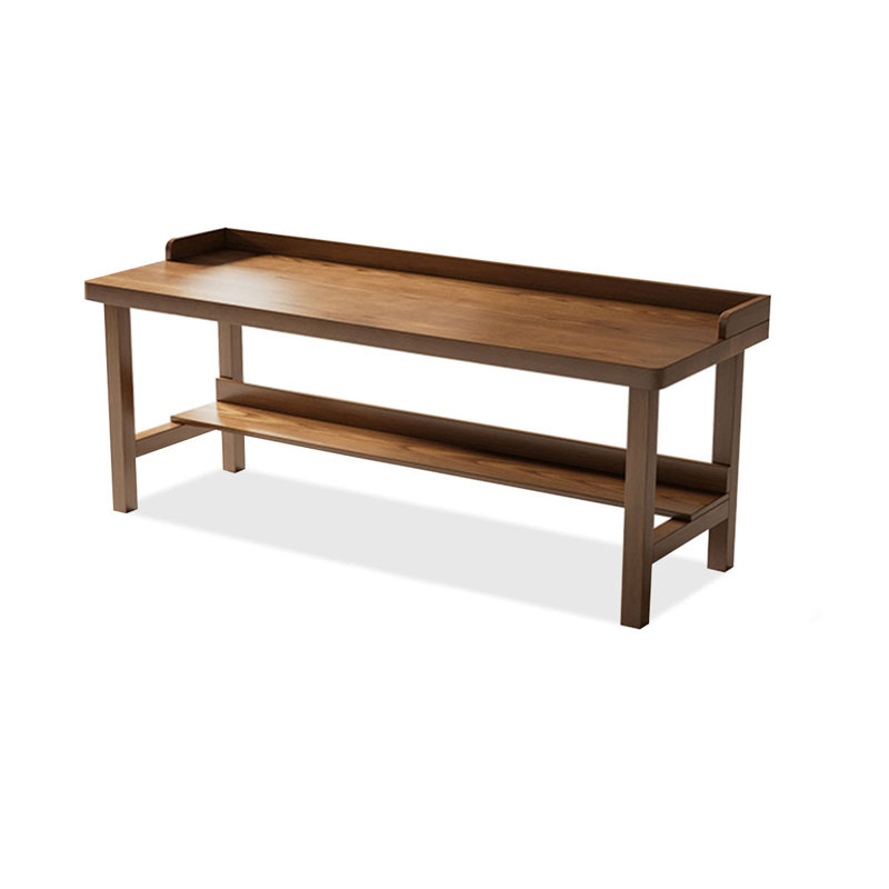 Bureaux rectangulaires bruns en bois massif, H 29,53 po x l 70,87 po x P 23,62 po