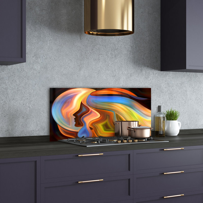 50cm W x 100cm L Glass Peel and Stick Panel
