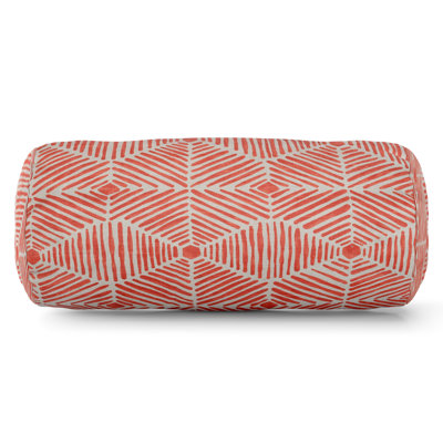 Charlie Geometric Bolster Cotton Throw Pillow
