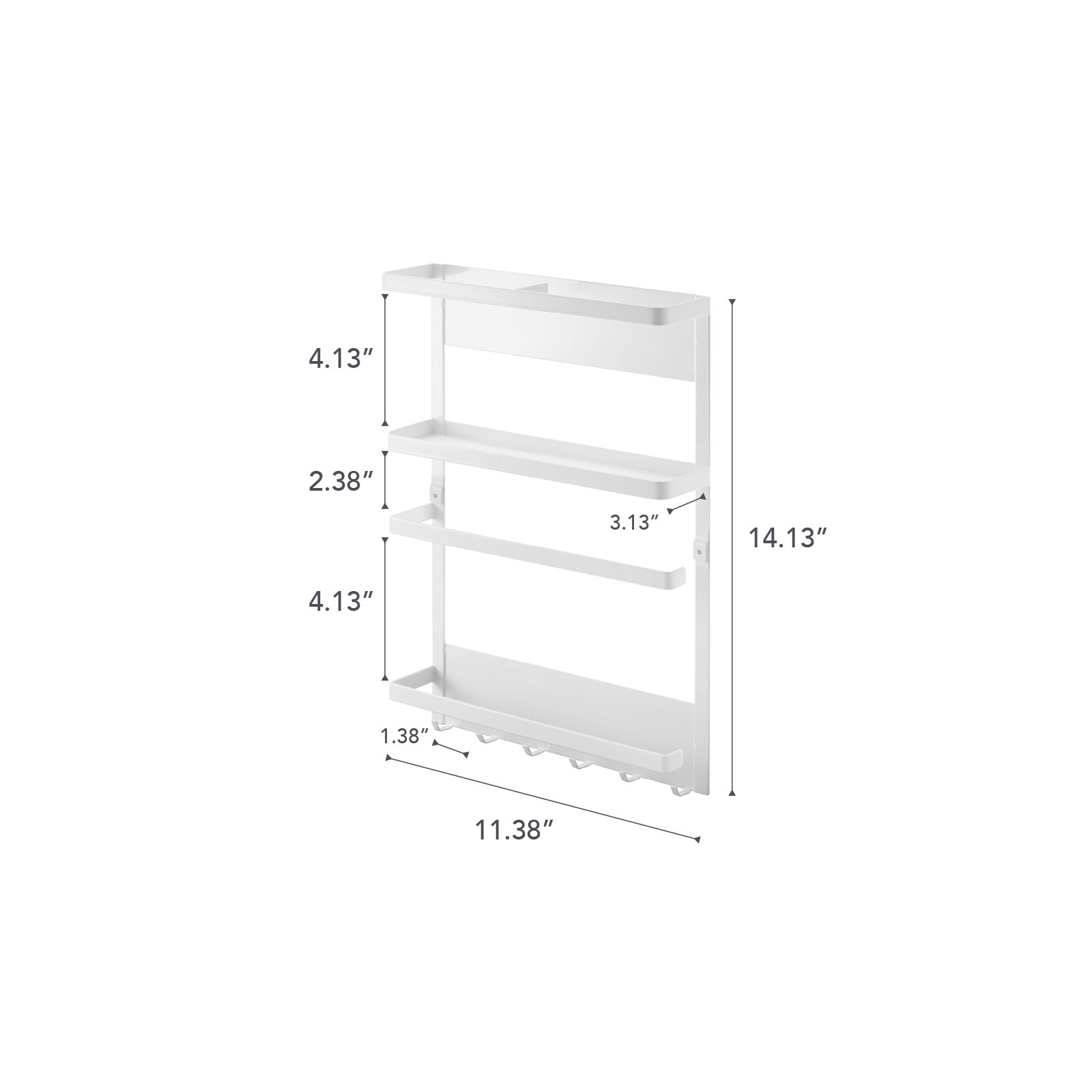 Yamazaki Home Kitchen Rack - Magnetic Storage Holder & Organizer, Steel, Magnetic