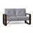 Vale 60.5'' Wide Aluminum Loveseat with Cushions-41306207-41308121
