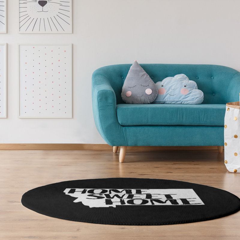 Chenille Indoor Rug, Round 5'
