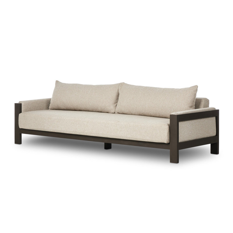 Chapman Outdoor Metal Sofa-106"-Bronze