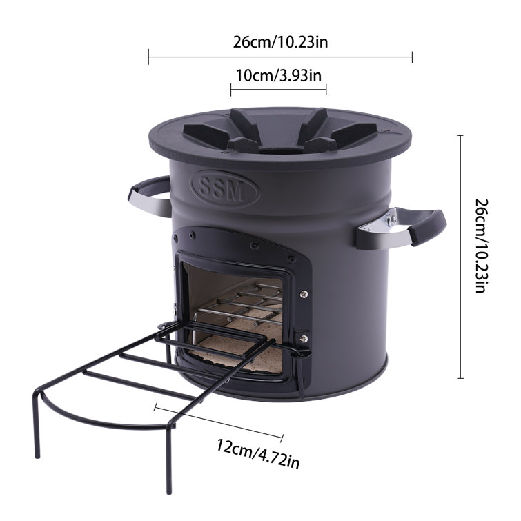 Portable Camping Stove Fire Pit Wood Rocket Stove BBQ Camping Charcoal  Stoves with Bag Outdoor Camping Equipment Barbecue - AliExpress