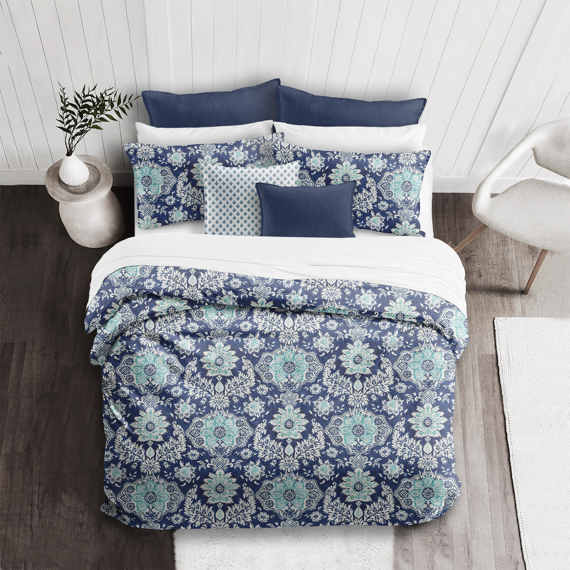 The Tailor's Bed Indali Blue/Aqua Coverlet / Bedspread Set | Wayfair