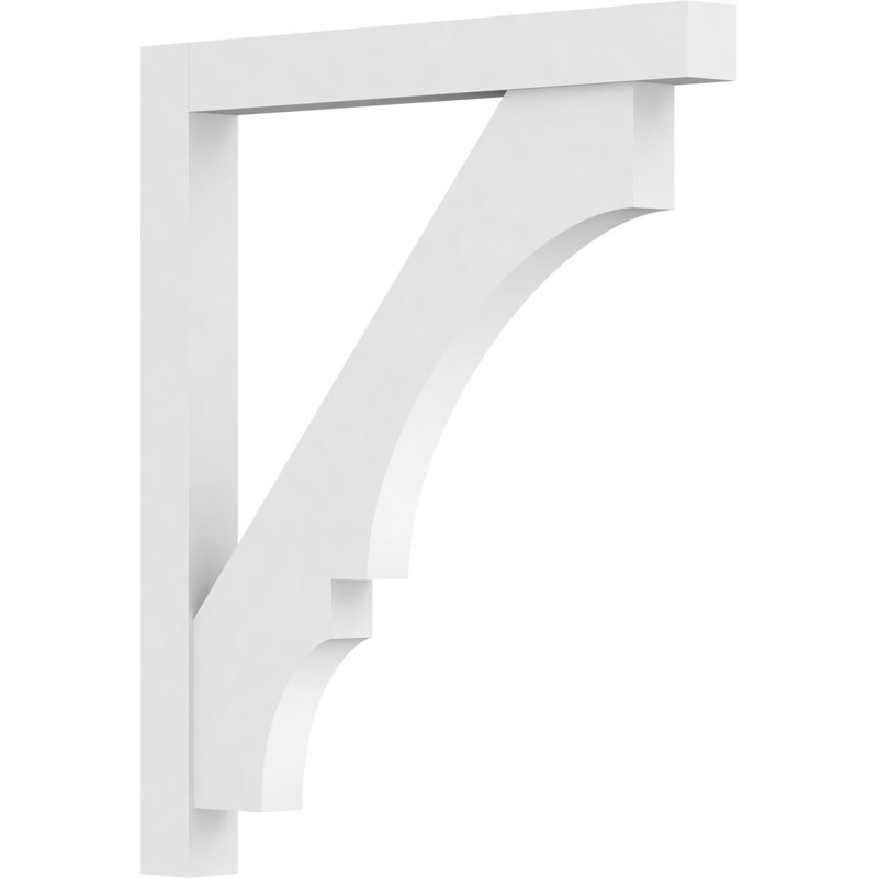 Support standard en uréthane Balboa standard avec extrémités en bloc, brun clair apprêté, H 36 po x l 3 po x P 36 po