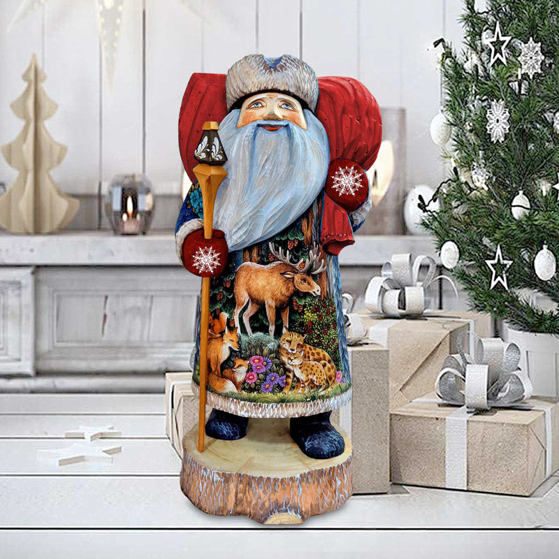 Figurine de chef-d'œuvre faunique en bois sculpté