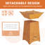 Aoodor  Rustic Corten Steel Fire Pit-816204788