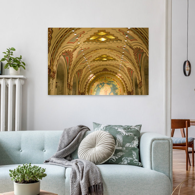 Mosaic ceiling Guardian Building Detroit Michigan USA 1 Piece Wrapped Canvas Wall Art, 91.44 cm H x 60.96 cm W