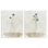 "Simple Flower Sprigs Clear Vase", ensemble de 2 toiles d'art par Kim Allen