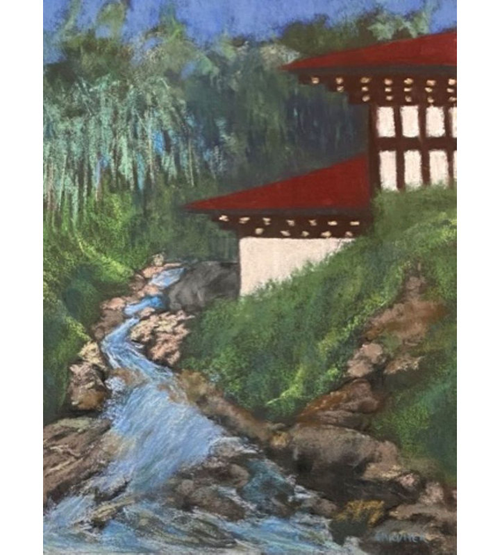 Gross National Happiness Print by Dina Gardner, Wrapped Canvas, 24" H x 18" W x 1.5" D, No Mat