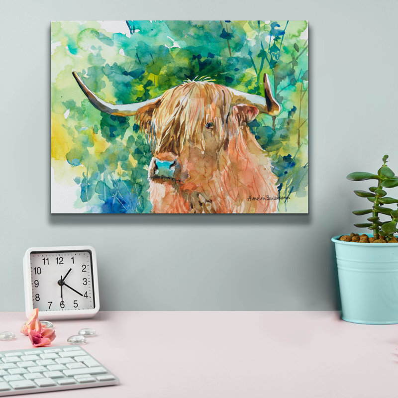 Art mural Union Rustic «Steer 2» par Annelein Beukenkamp, H 12 po x l 16 po x P 0,75 po