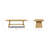 Reims 86.5" Wood Dining Table In Oak