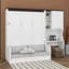 Lit escamotable double avec canapé, bureau et armoire de rangement, lit mural pliable en bois massif, aucun sommier nécessaire-240387715