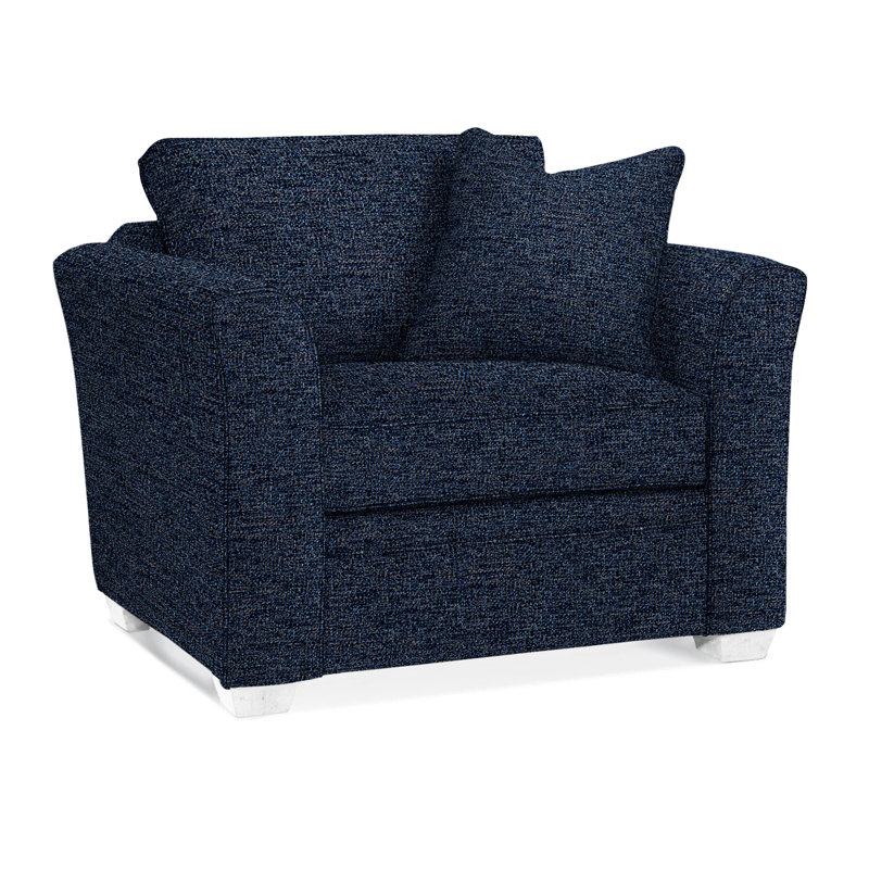 Bridgeport Upholstered Armchair, Basic Navy; 0317-61, Frost White