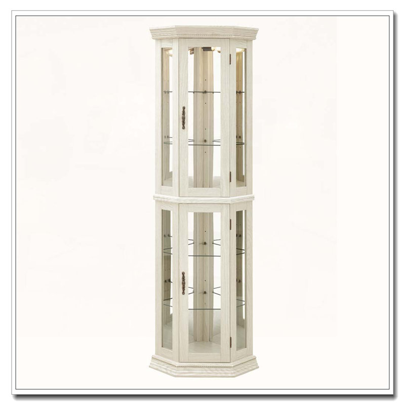 Vitrine de coin lumineuse, Blanc