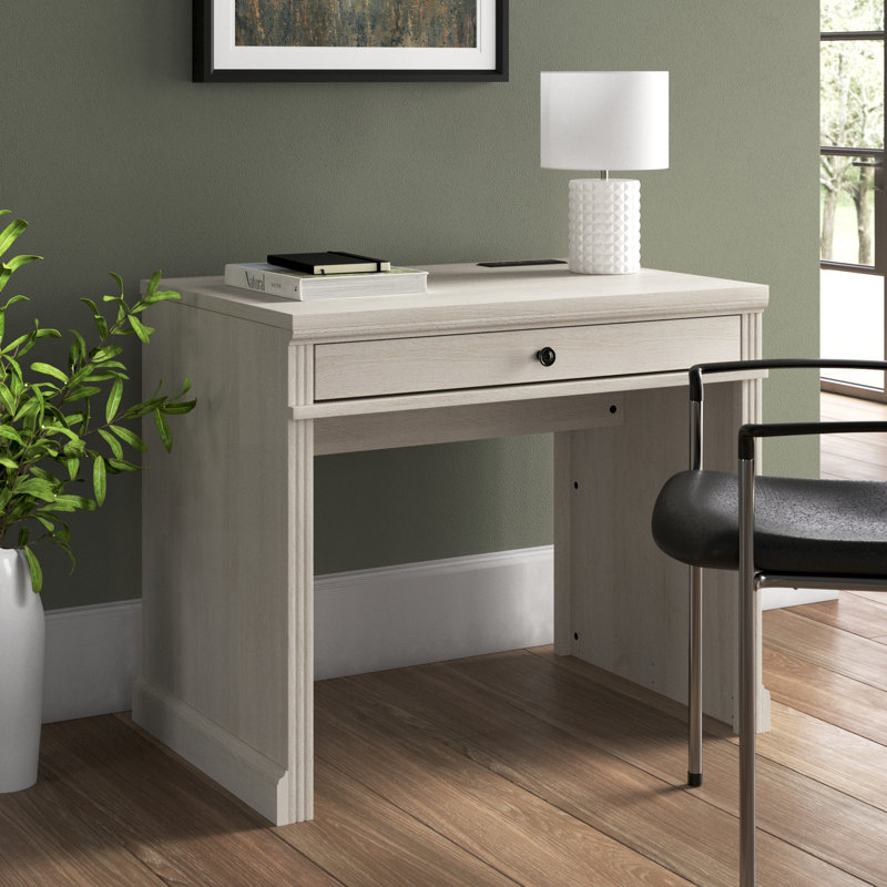Albali Writing Desk with Power Outlet, Antique White