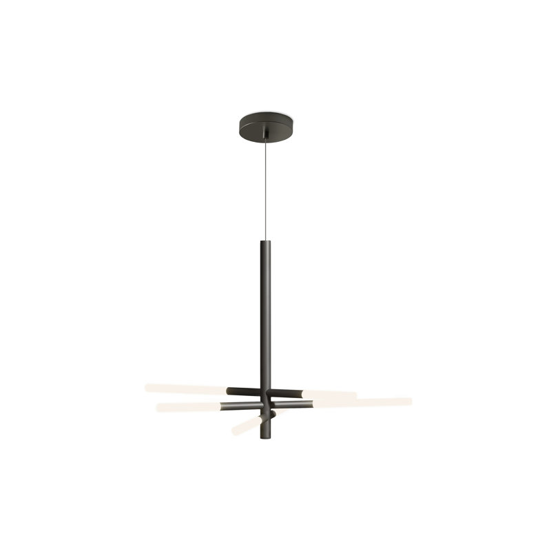 Bianca Suspension Lamp, Matt Black Silk Lacquered