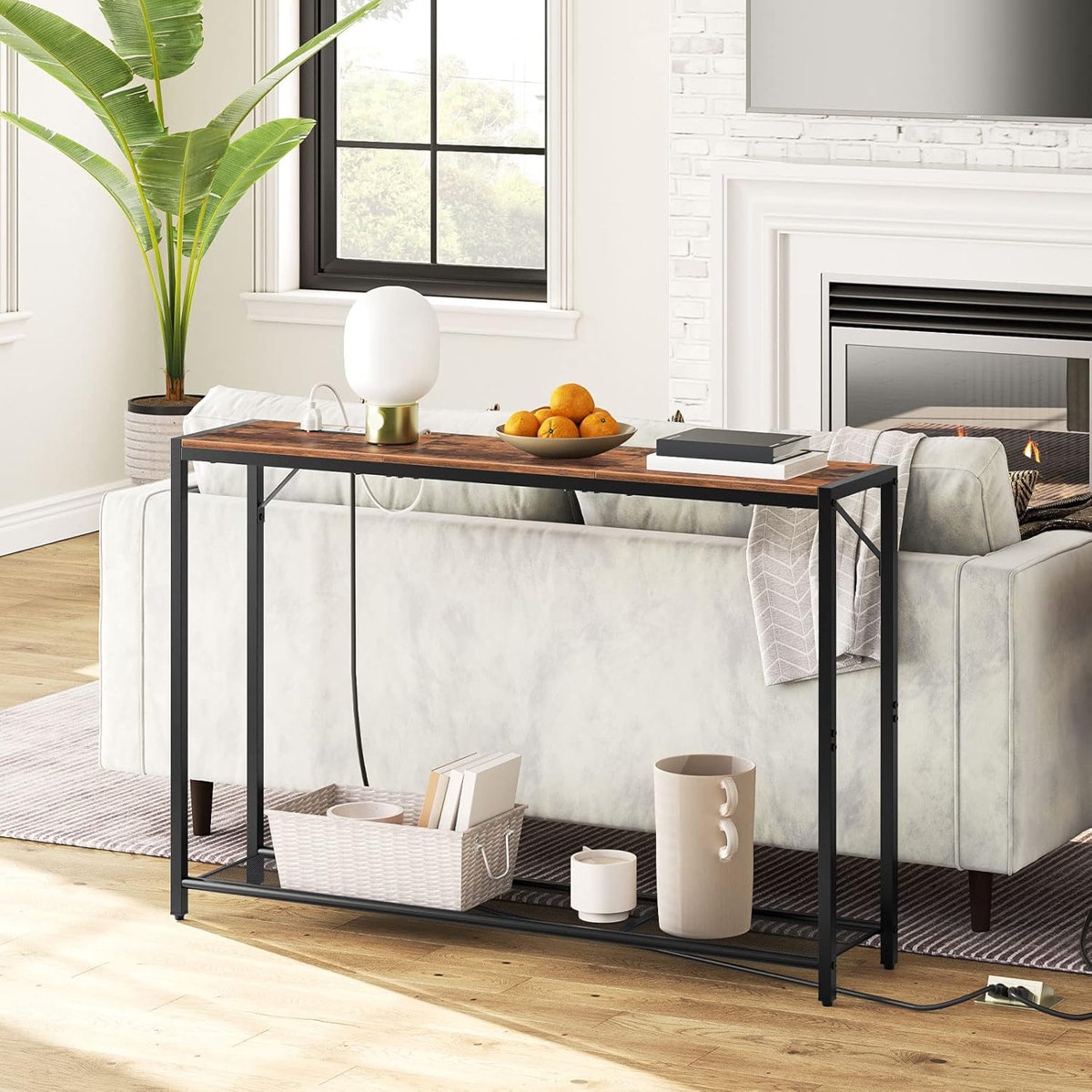 Behind Couch Table With Outlet
