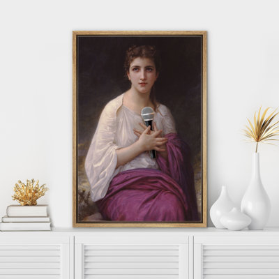 " Woman With Singing Microphone "